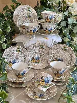 Buy Chintz Crinoline Lady 18-pieces Tea Set: Six Teacups Saucers & Plates Devonia • 38£