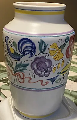 Buy Poole Pottery Large Vase LE Traditional Ware Truda Carter Floral Bird Vintage • 39.99£