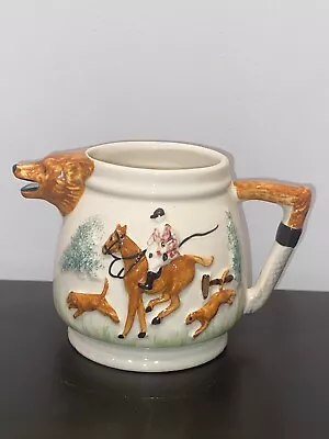 Buy Vintage Portland Pottery Fox Hunting Scene Milk Jug. • 11£