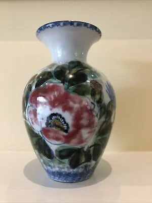 Buy Highland Stoneware Vase Scotland Free Hand Painted7”H X 5”W Flower Bouquet • 72.39£