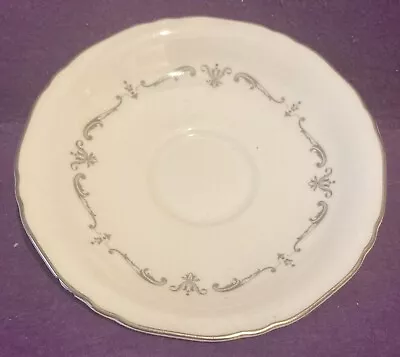 Buy Royal Worcester Bone China Saucer Silver Chantilly Pattern 5¾ Ins Diameter • 9.99£