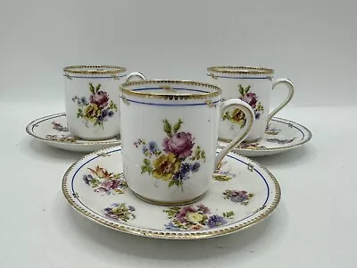 Buy Trio Of Spode Copeland C19th Demitasse Coffee Cup And Saucers • 75£