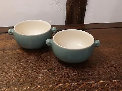 Buy 2 X Denby Green Stoneware Small 4  Bowls - Soup / Condiments • 5.95£