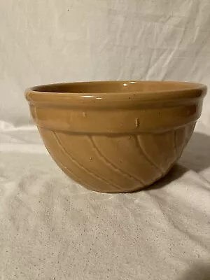 Buy Vintage Antique Stoneware Yellow Ware Pottery Ware Tan Mixing Bowl McCoy Hull? • 12.48£