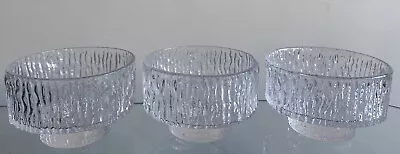 Buy Whitefriars Glass Bowls Clear Bark Pattern Geoffrey Baxter 1950/60’s • 14.99£