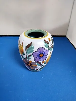 Buy Vintage Hand Painted Flora Gouda Viola 1490 Vase - 12cm • 12.95£
