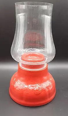 Buy Bay Pottery Germany Ceramic Red Glaze Hurricane Candle Lamp 1970s Retro MCM • 12.99£