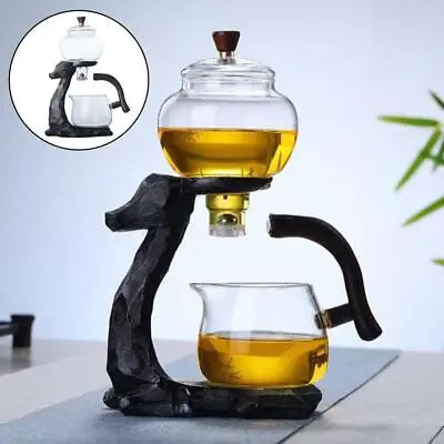 Buy Glass Lazy Man Semi Automatic Tea Set Household Magnetic Brewing Tea Set Gifts • 30.71£