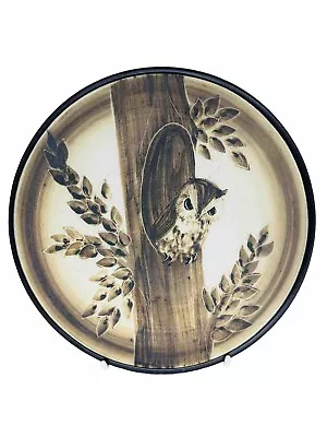 Buy Vintage Wimborne Pottery Sgraffito Owl In Tree  Decorative Wall Plate • 10£