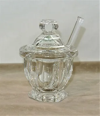 Buy BACCARAT Harcourt Missouri Mustard Jar With Lid And Spoon French Crystal Marked • 47.15£