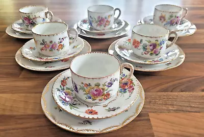 Buy Dresden Richard Klemm Trios & Tea Cups/saucers, Germany 1891/1914-22 Pieces • 325£