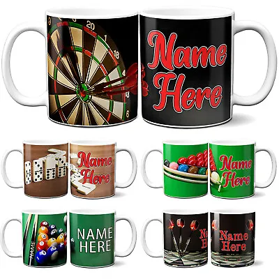 Buy Personalised Darts Mug Snooker Cup Dad Birthday Fathers Day Pool Custom Text • 12.95£
