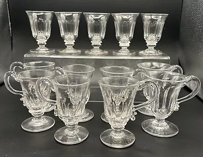 Buy 13 X Various Shaped Late Victorian 19th Century Custard & Jelly Glasses • 79£