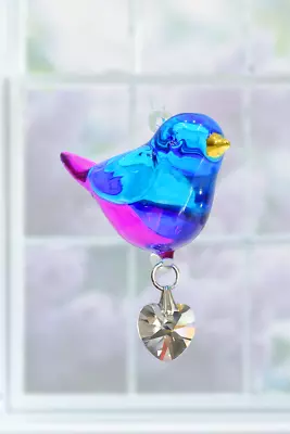 Buy Handmade Pretty Little Birds Glass Bird Suncatcher Crystal • 13.25£