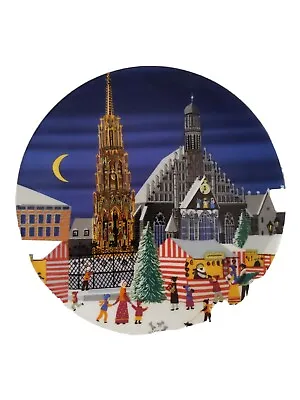 Buy Vintage Poole Plate. Scene IV 434. Winter, Christmas, Bavaria-15cm • 10.95£