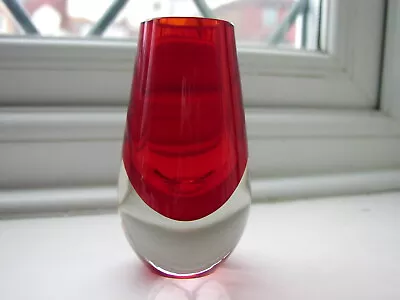 Buy Whitefriars Art Glass Cased Ruby Red Miniature Vase 9497 9.5cm • 20£