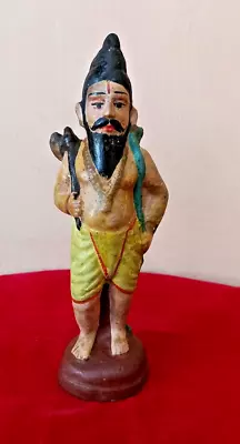 Buy Antique VTG Lord Rama Parashurama Handcrafted Old Pottery Terracotta Idol Statue • 97.07£