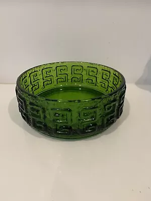 Buy Rare Green Riihimäen Lasi Oy 'Taalari' Glass Bowl By Tamara Aladin • 50£