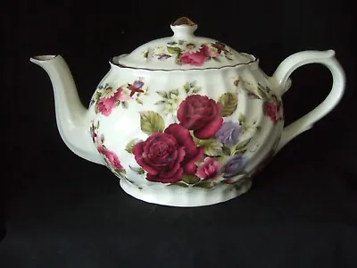 Buy Arthur Wood & Son Tea Pot Teapot Red Rose Pattern 6340 • 13.99£