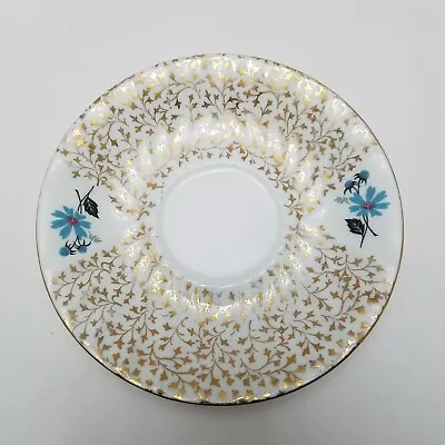 Buy Queen Anne Bone China Saucer White With Gold Trim Made In England • 12.30£
