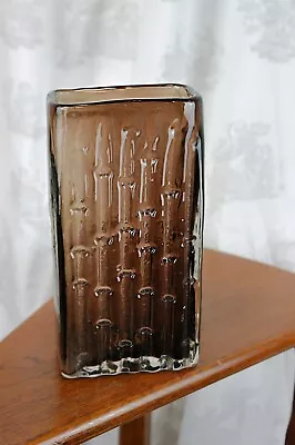 Buy Whitefriars Glass Vase Geoffrey Baxter Design Bamboo Pattern Cinnamon Colorway • 325£