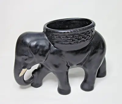 Buy Art Deco  Indian ELEPHANT PLANTER / Figurine - Black - Vintage 1930s • 9.99£