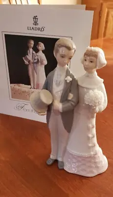 Buy Lladro Marriage Wedding Figurine Bride Groom Couple #4808 Authentic • 41.47£