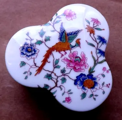 Buy Hammersley Fine Bone China Floral Trefoil Trinket Box Birds Of Paradise • 7.99£