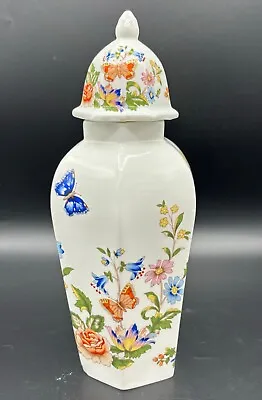 Buy Aynsley Bone China Hexagonal'Cottage Garden' Ginger Jar Flowers & Butterflies • 12£