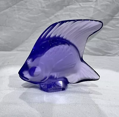 Buy Lalique France Fish Sculpture In 'Light Purple' No Box • 95.32£