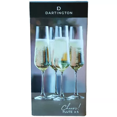Buy Dartington Champagne Flutes Cheers! Set Of 4 Dishwasher Safe Lead Free Crystal • 22.99£