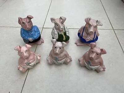 Buy Set Of 6 Wade NatWest Pigs Family Money Boxes • 30£