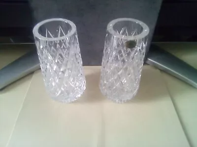 Buy SUBSTANTIAL PAIR TYRONE CRYSTAL  Vases, CAPPAGH   - Ex Cond - Stamped - NO BOXES • 17.95£