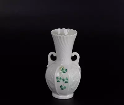 Buy Beleek Parian China Vase 6   Shamrocks Irish 6th Mark • 15.99£