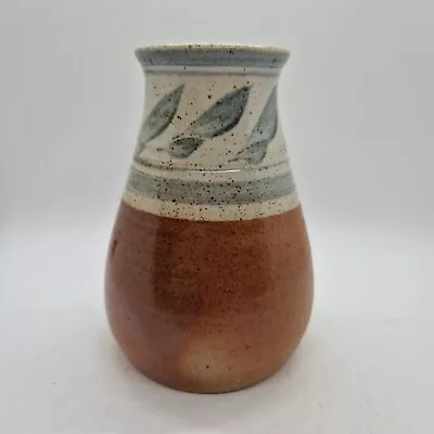 Buy Argyll Pottery Studio Vase Handmade Leaf Design Natural Tones • 20£
