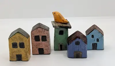 Buy Artijnas / Simona Armas Raku Miniatures Studio Pottery Five Houses Buildings • 49£