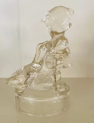 Buy Vintage LE Smith Art Glass Hummel Style Girl With Geese Paperweight Clear 6  • 5.74£