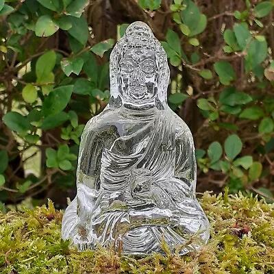 Buy Clear Glass Thai Buddha Decorative Ornament 10 Cm High Crystal Meditation • 14.99£
