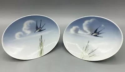 Buy Two Royal Copenhagen Oval Pin Dishes With Swallow Design #2671 • 20£