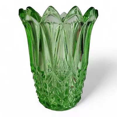 Buy Art Deco Green Glass Vase Depression Glass Vase • 22.95£