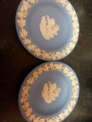 Buy 2 X Wedgewood Blue Jasperware Small Trinket Plates. Made In England  • 5£