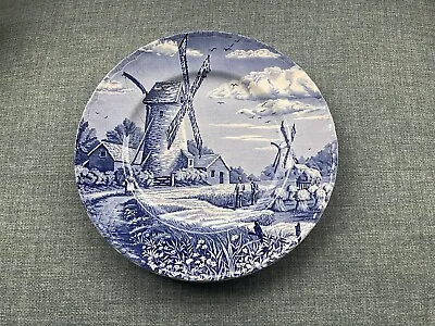 Buy Vintage Royal Tudor Ware WINDMILL Plate Blue And White 10” • 9.99£
