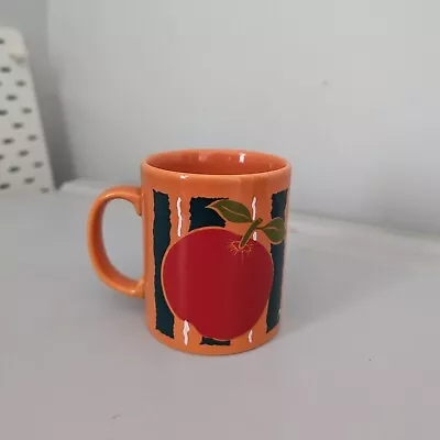 Buy Staffordshire Tableware Mug Apple Motif On Orange • 10£