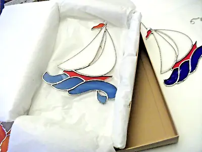 Buy Stained Glass Handmade Sailing Boat Sun-catcher's / Window Decoration's • 16£