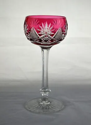 Buy Vintage Bohemia / Bohemian Crystal Wine Hock Glass - 18cms (7 ) Tall • 29.50£