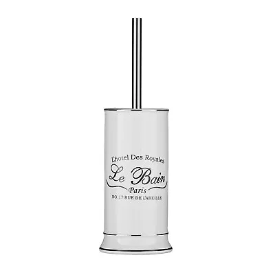Buy Le Bain White Ceramic Free Standing Toilet Brush And Holder Bathroom Cleaning • 26.25£