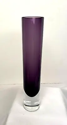 Buy Vintage Purple Glass Vase Handcrafted Poland 8.5   • 23.06£