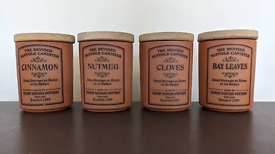 Buy Henry Watson The Revised Suffolk Canister Storage X 4 - Herb & Spices Pot / Jar • 9.50£