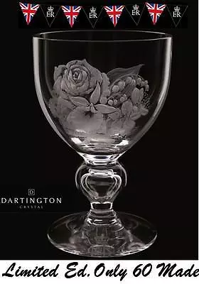 Buy Dartington Diamond Jubilee Queen Rare Spray Goblet UK Limited Edition 21of 60 • 60£