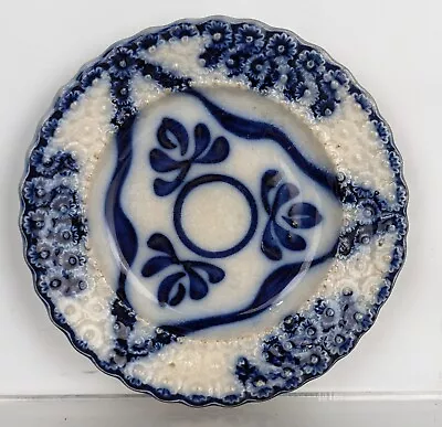 Buy Antique C1850 Flow Blue Victorian Staffordshire Pottery China Plate Daisy Border • 30£